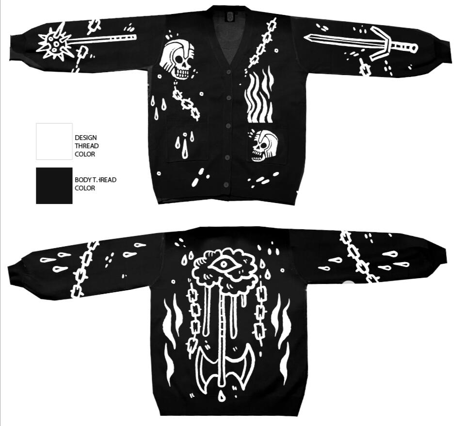 Skeleton Cardigan Development Skeleton Cardigan Development